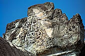 Angkor Wat temple, third enclosure, tympanum of the west gopura. 